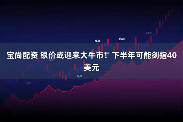 宝尚配资 银价或迎来大牛市！下半年可能剑指40美元
